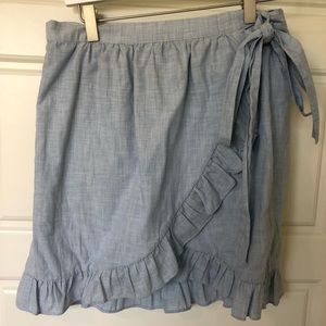 Madewell blue wrap miniskirt size 2